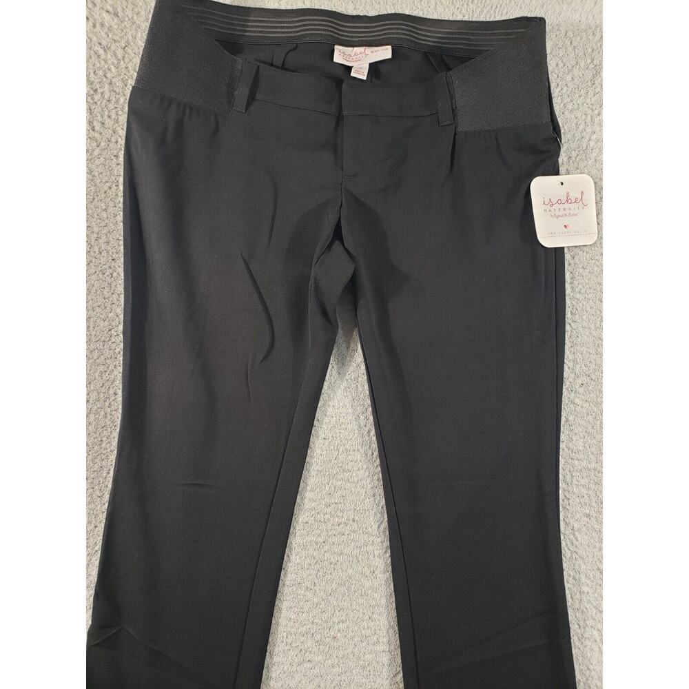 Isabel Maternity Pants Women's 2 Bootcut Black Pregnant Casual Stretch 32x32 - Picture 4 of 14